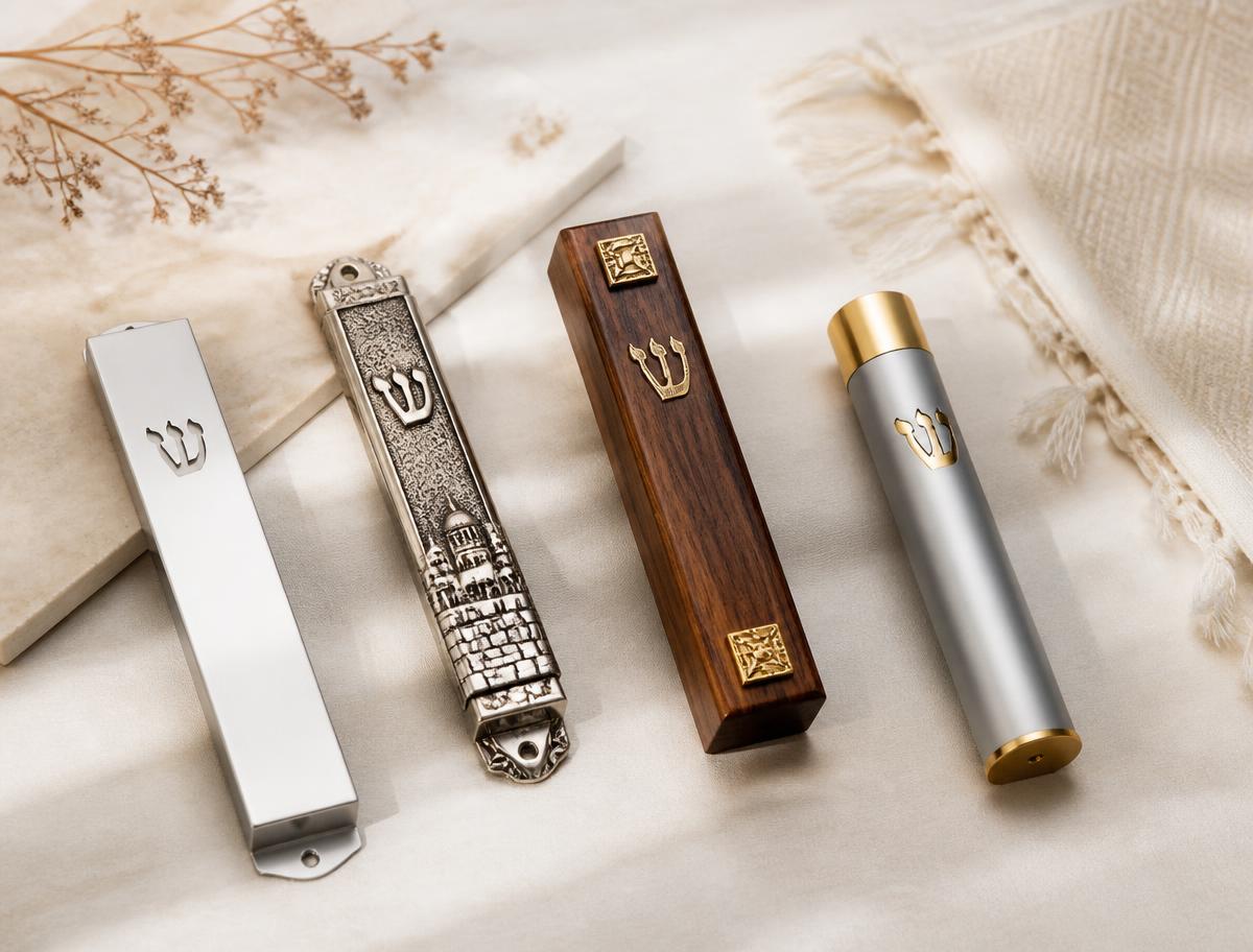 בית מזוזה בית מזוזה אלומיניום מוברש